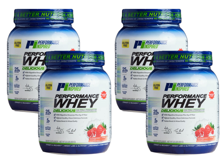 Performance Inspired Nutrition WHEY Protein  Strawberries & Cream - 8 Lb (4 x 2 Lb Btls)  *Best by date 3/26
