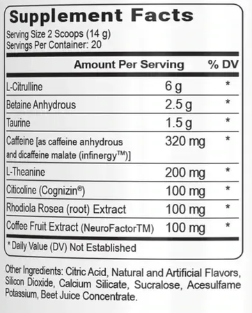 PES Prolific Pre Workout  Sour Green Apple - 20 Servings (40 Scoops)  *Expiration date 8/26