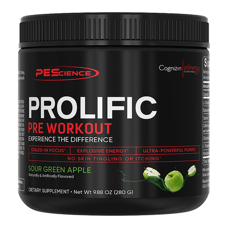 PES Prolific Pre Workout  Sour Green Apple - 40 Scoops