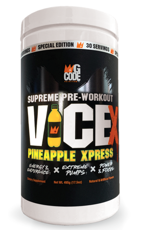 GCode Nutrition Vice X  Pre Workout  Pineapple Xpress - 30 Servings