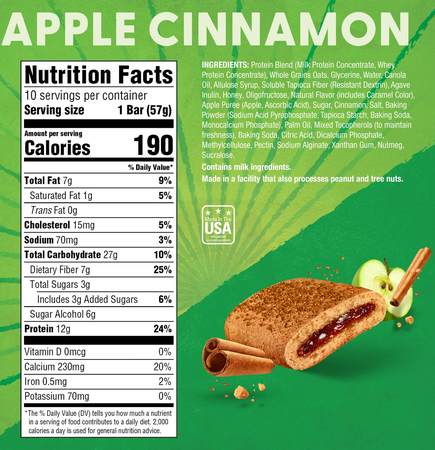 Pure Protein Bars Soft Baked Protein Bars  Apple Cinnamon - 10 Bars