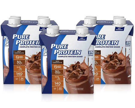 Pure Protein 30g Complete Protein Shake  Rich Chocolate - 12 x 11 oz Containers