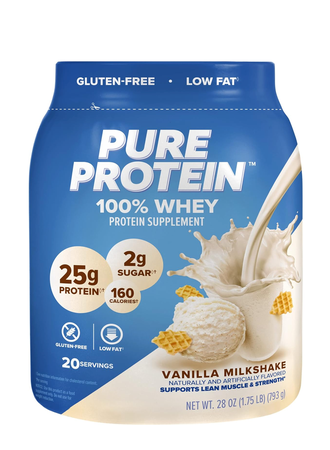 Pure Protein 100% Whey Protein  Vanilla - 20 Servings (1.75 Lb )