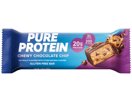 Pure Protein Bars  Chewy Chocolate Chip - 12 Bars (2 Boxes of 6 Bars)