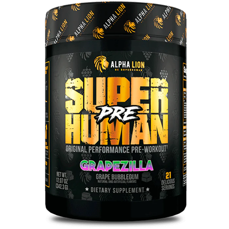 Alpha Lion SuperHuman PRE Pre-Workout  Grapezilla - 21 Servings