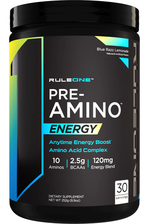 Rule 1 R1 Pre Amino Energy  Blue Razz Lemonade - 30 Servings