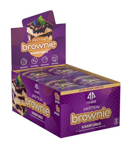 AP Prime Bites Protein Brownie Blueberry Cobbler - 12 Pack