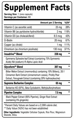 Project AD Matador Glucose Control - 2 x 60 Capsule Bottles TWINPACK