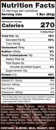 RAW Protein Bar  Peanut Butter Fudge - 12 Bars