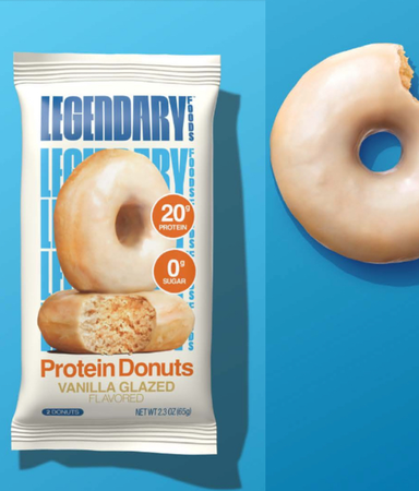 Legendary Foods Protein Donuts  Vanilla Glazed - 24 Pack (2 x 12 Pack Boxes) TWINPACK