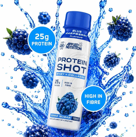 Applied Nutrition Protein Shot 3.4oz 25g  Blue Raspberry - 12 x 3.4oz Bottles