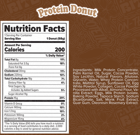 Redefine Foods Dippin' Dots Protein Donut  Chocolate - 8 Pack
