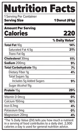 Redefine Foods Dippin' Dots Protein Donut  Chocolate Chip Cookie Dough - 8 Pack