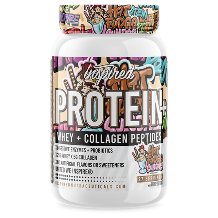 Inspired PROTEIN+ Collagen & Probiotics Hot Fudge Sundea - 27 Servings