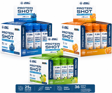 -Applied Nutrition Protein Shot 3.4oz 25g  - 36 Bottles (12 of each flavor)