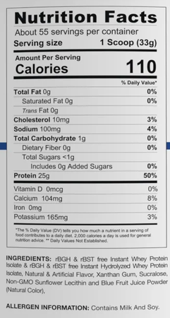 Gaspari Nutrition Proven Whey 100% Whey Isolate Blueberry Cobbler - 4 Lb