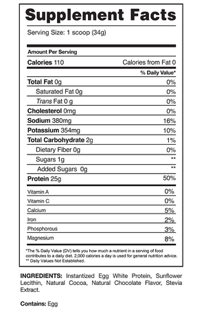 Gaspari Nutrition EGG 100% Egg White Protein Chocolate  - 5 Servings