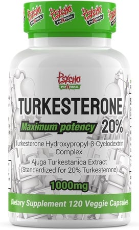Psycho Pharma Turkesterone 20% - 120 Cap (30 Servings)