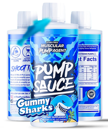 Pump Sauce Liquid Pump Agent  Gummy Shark - 16/32 Servings