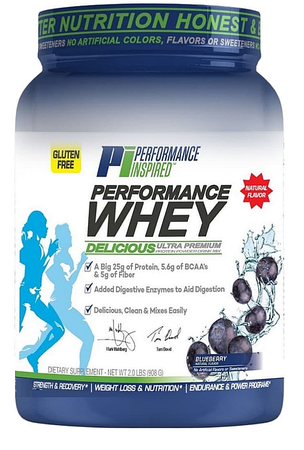 - Performance Inspired Nutrition WHEY Protein Blueberry 2 Lb + Creatine 500g Combo