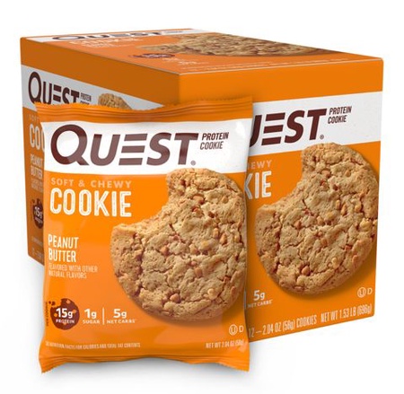 Quest Protein Cookies Peanut Butter - 12 Cookies