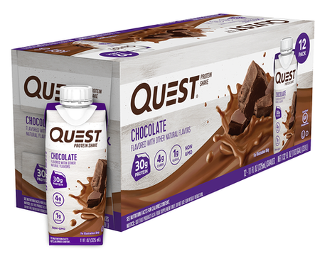 Quest Protein Shakes 30g Chocolate - 12 Pack