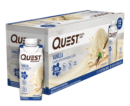 Quest Protein Shakes 30g Vanilla - 12 Pack