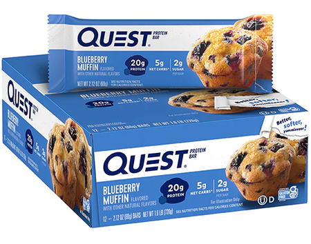 Quest Bar Blueberry Muffin - 12 Bars