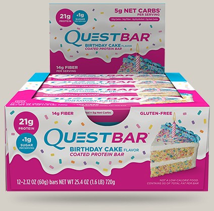 Quest Bar Birthday Cake - 12 Bars *Best by 11/20 by Quest Nutrition