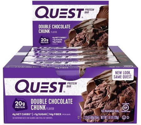 Quest Bar Double Chocolate Chunk - 12 Bars