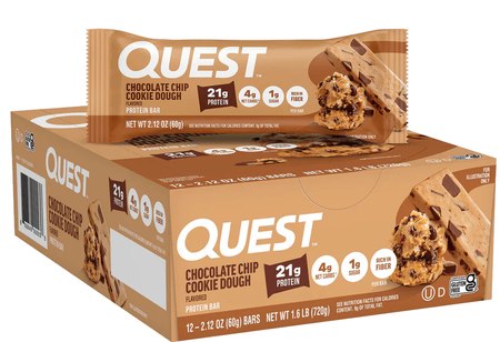 Quest Bar Chocolate Chip Cookie Dough - 12 Bars