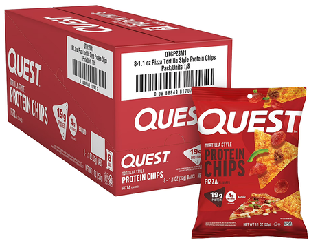 Quest Protein Chips Tortilla Style - Pizza - 8 Bags
