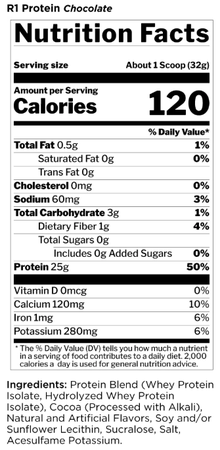Rule 1 R1 Protein Whey Isolate Chocolate Fudge - 5 Lb (71 Servings)