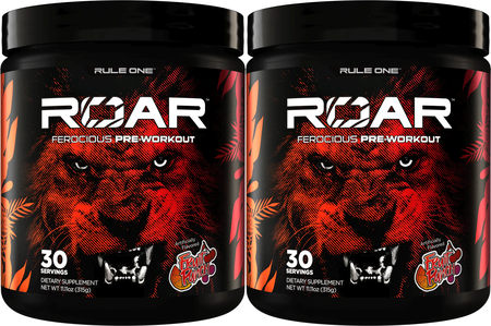 Rule 1 Roar Pre Workout Fruit Punch - 2 x 30 Servings TWINPACK