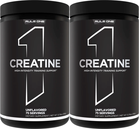 Rule 1 Creatine 100% Micronized Creatine Monohydrate - 260 Servings (2 x 130 Serving Btls)   TWINPACK