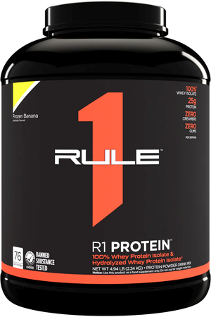Rule 1 R1 Protein Whey Isolate  Frozen Banana - 5 Lb (76 Servings)