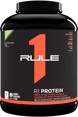Rule 1 R1 Protein Whey Isolate  Mint Chocolate Chip - 5 Lb (72 Servings)