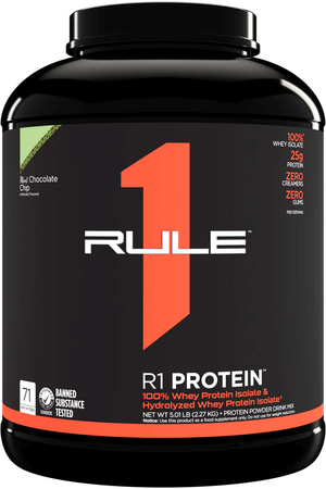 Rule 1 Protein Whey Isolate  Mint Chocolate Chip - 5 Lb (71 Servings)