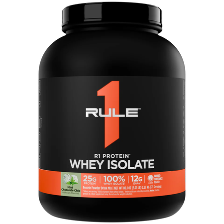 -Rule 1 R1 Protein Whey Isolate Mint Chocolate Chip - 5 Lb (71 Servings)