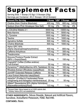 Panda Supps RAMPAGE - Limited CHAOS Edition Pre-Workout - 40 Servings