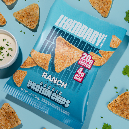 Legendary Foods Popped Protein Chips  Ranch - 7 Bags