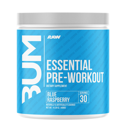 RAW CBUM Essential Pre-Workout Blue Raspberry - 30 Servings