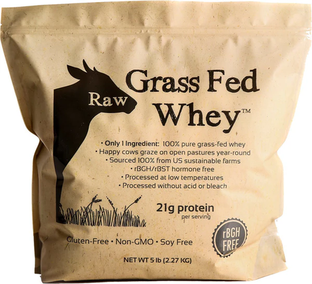 Raw Grass Fed Whey Protein  Unflavored - 5 Lb *Best by date Jan. 2026
