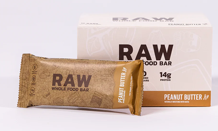 Raw Nutrition RAW Bar  Peanut Butter - 12 Bars