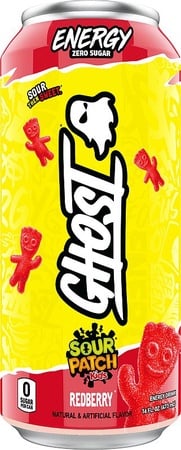 Ghost Energy Drink  Sour Patch Kids Redberry - 12 Cans