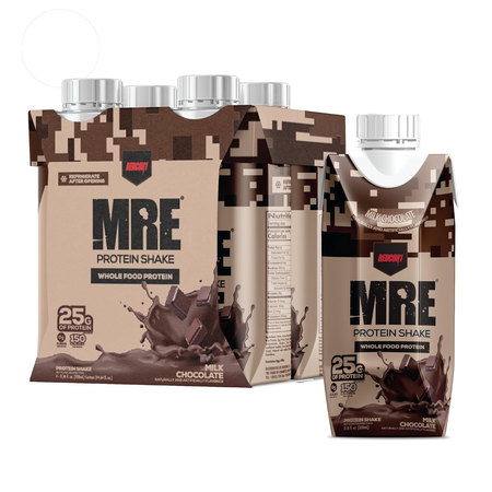 -Redcon1 MRE Ready to Drink Protein Shakes 11oz  Milk Chocolate - 12 Count  *Use by date 8/24