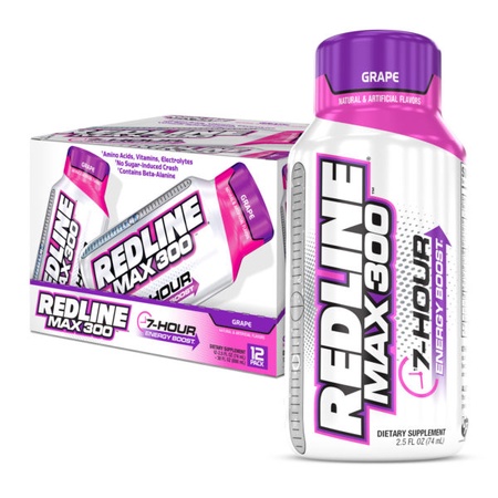 Redline Max 300 7-Hour Energy 2.5oz Grape - 12 Btls
