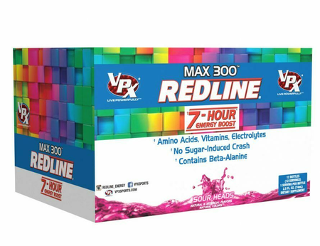 Redline Max 300 7-Hour Energy 2.5oz Sour Heads - 12 Btls