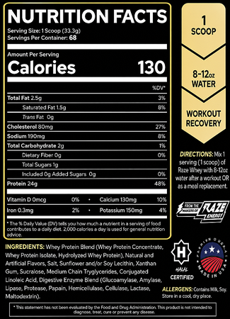 Repp Sports RAZE Whey Protein  Vanilla Ice Cream Cake   - 5 Lb (68 Servings)