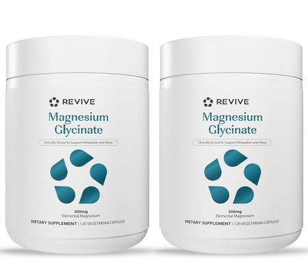 Revive Magnesium Glycinate - 2 x 120 Capsule Bottles TWINPACK